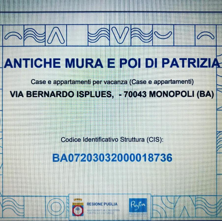 Casa Vacanze Antiche Mura E Poi مونوبولي المظهر الخارجي الصورة